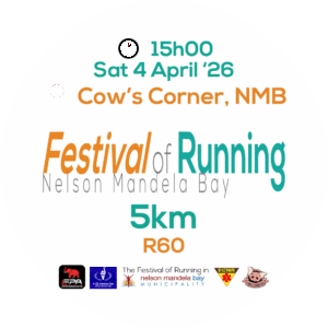 15h00 at Cows Corner, Nelson Mandela Bay Festival of Running 5km 2026 R60