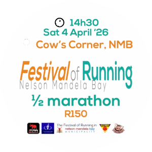14h30 at Cows Corner, Nelson Mandela Bay Festival of Running Half Marathon 2026 R150